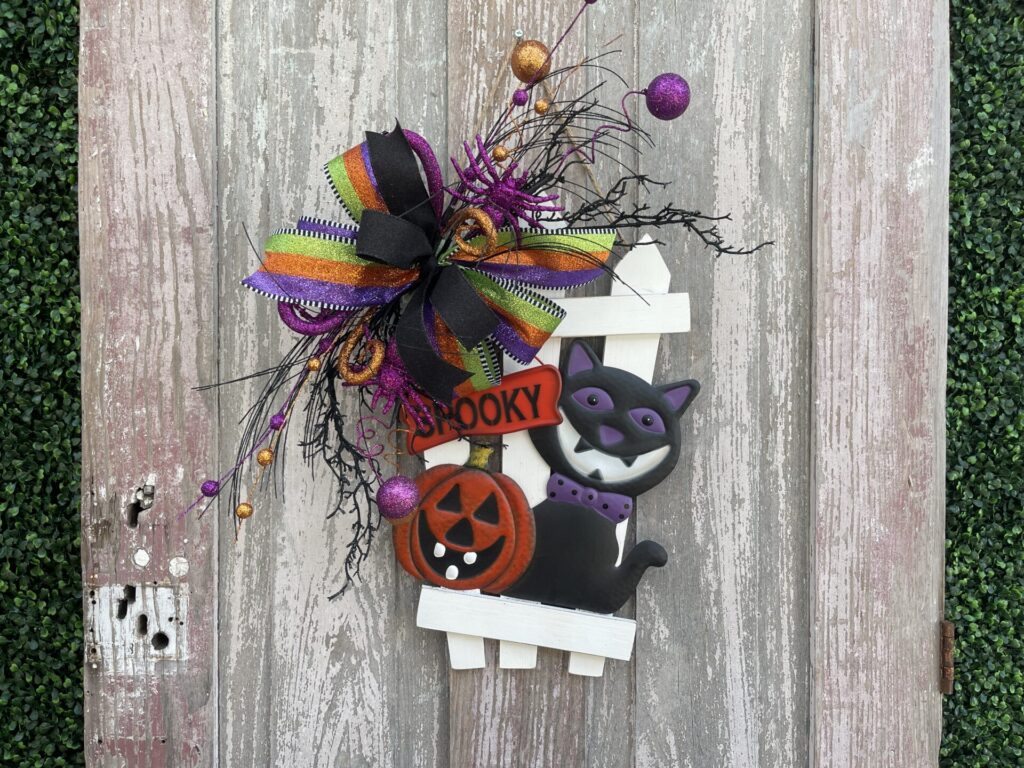 Halloween Kitty Door Hanger