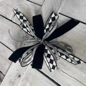 Black and White Funky Bow