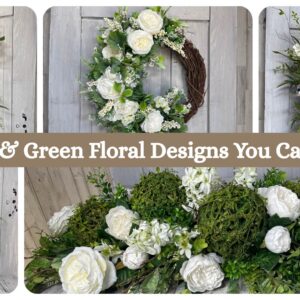 Cream & Green Floral Designs You Can Make