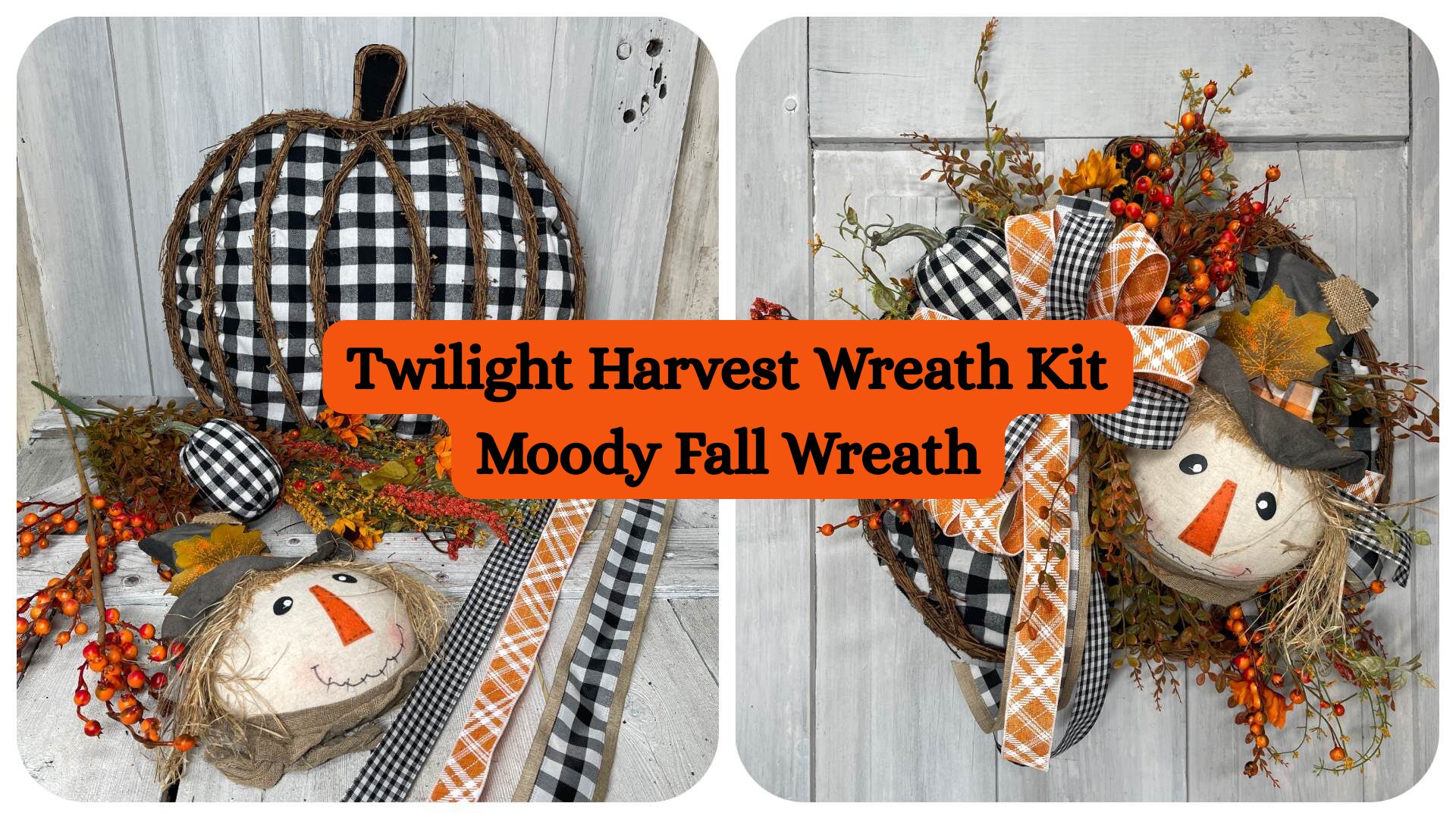 Twilight Harvest Wreath Kit Moody Fall Wreath