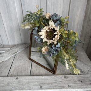 Teal Floral Frame Clip