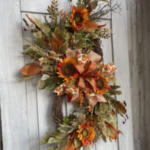 Fall Double Sunflower Wreath