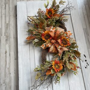 Fall Double Sunflower Wreath