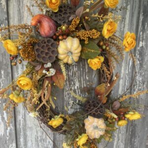 Mustard Fall Oval Wreath