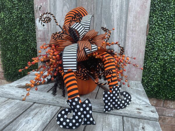 Halloween Pumpkin Witch Centerpiece