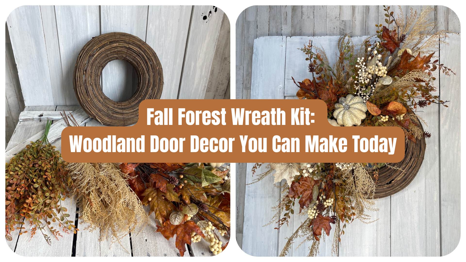 Fall Forest Wreath Kit: Woodland Door Decor You Can Make Today