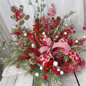 Gingerbread Basket Arrangement