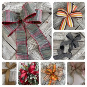 Bows made with ribbons by Hand