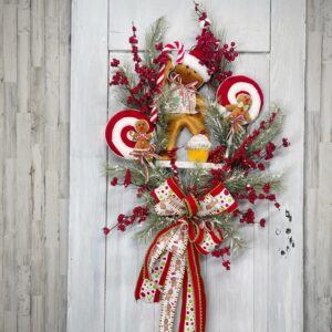 Disco Gingerbread Peppermint Wreath