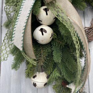 Rustic Grace Wreath Kit Upclose of Bells