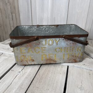 Metal Joy Peace Believe Metal Basket X91727-med