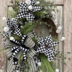 Jingle Bells with Black Check Wreath