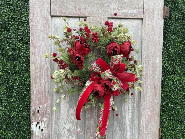 Country Christmas Floral Wreath
