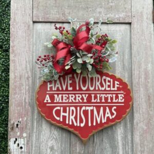 Merry Little Christmas Door