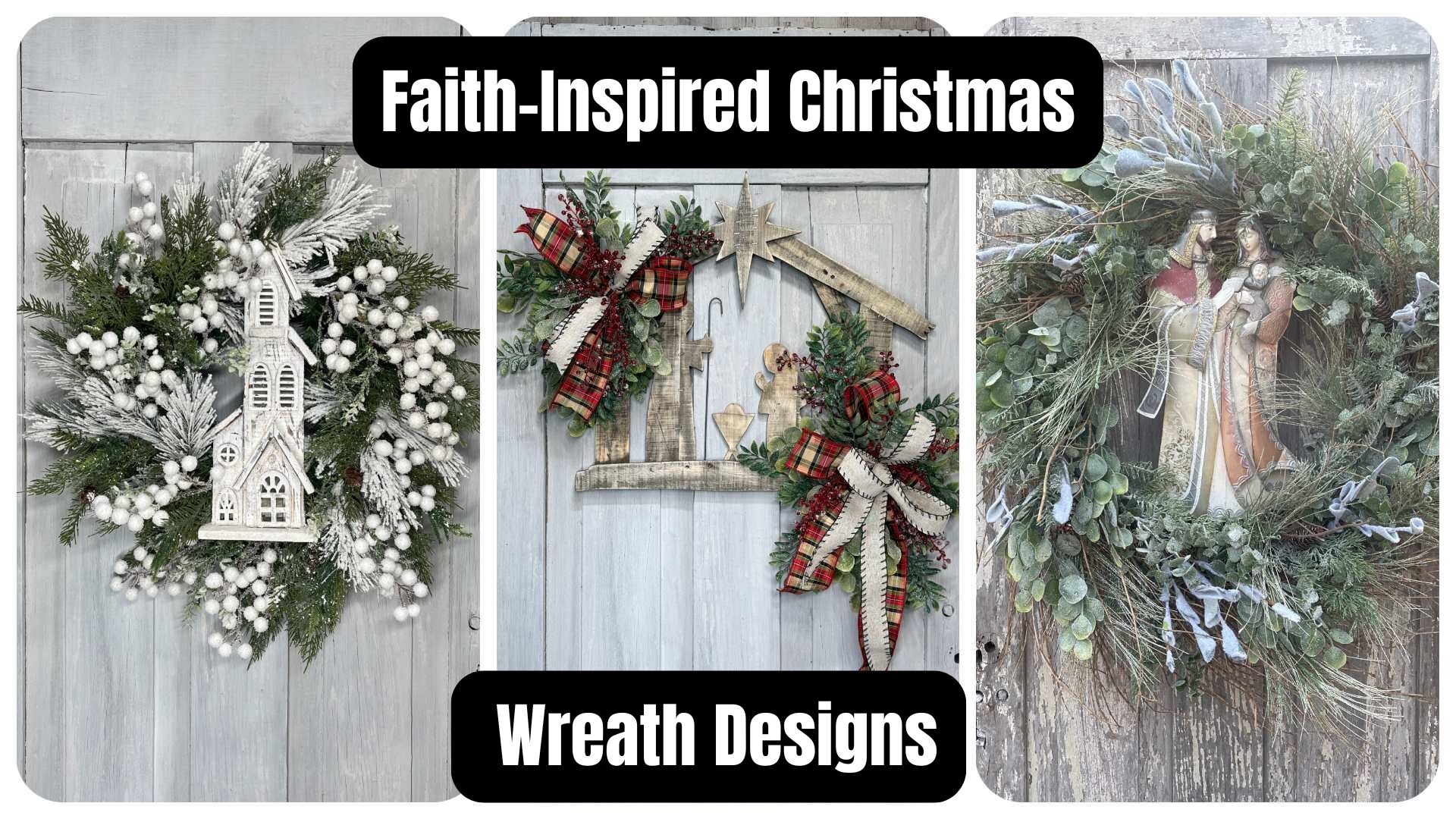 Faith-Inspired Christmas Wreath Designs