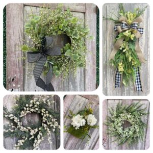 Cream and Green Home Decor