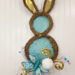 Blue and Gold Bunny Door Hanger Kit