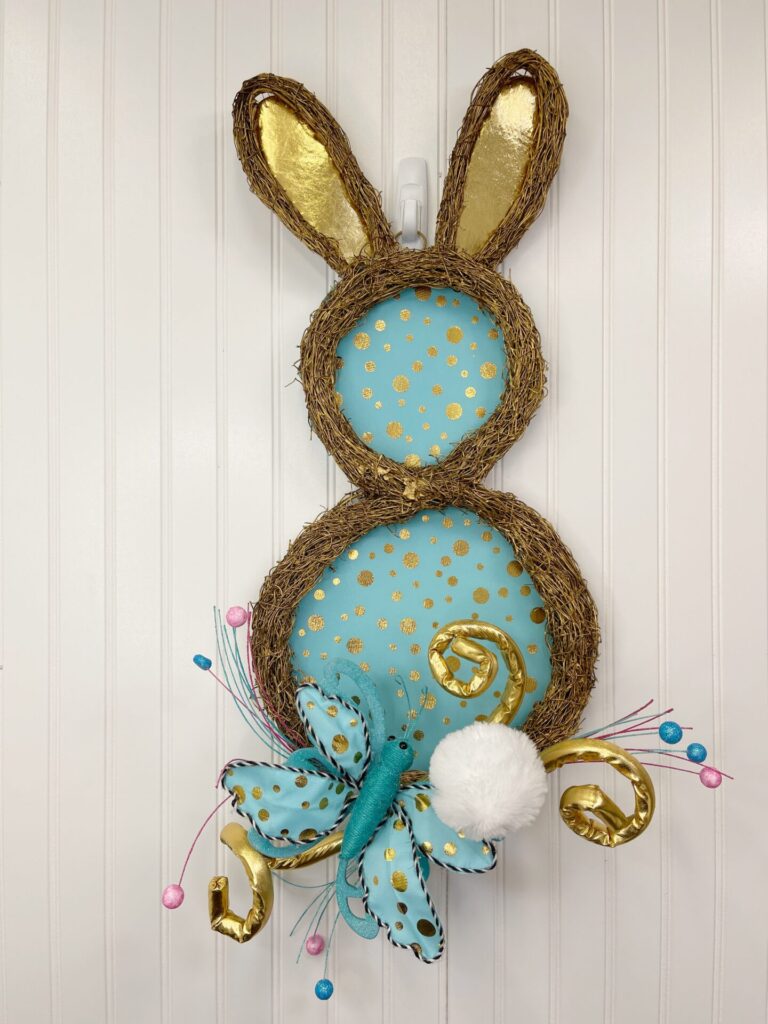 Blue and Gold Bunny Door Hanger Kit