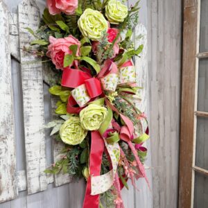 Bloomfield Coral Pink Floral Swag