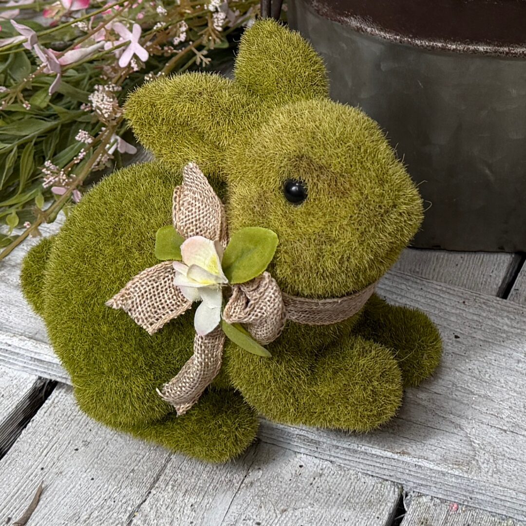 Small Green Moss Bunny - Kelea's Florals