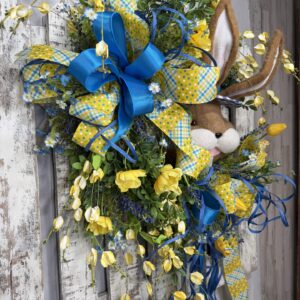 Grace in Blue Wreath