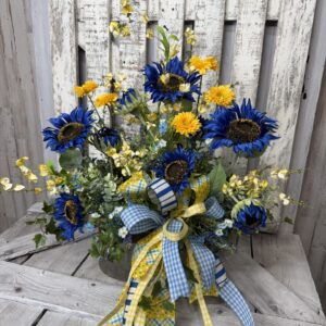 Grace in Blue Sunflower Arrangement