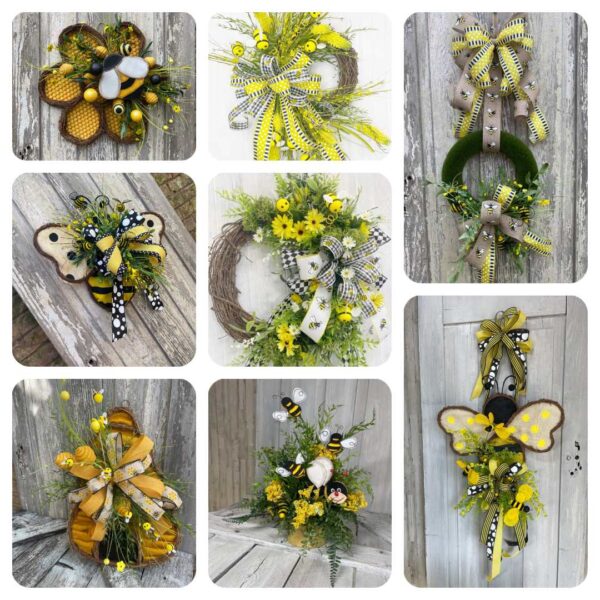 DIY Bee Themed Door and Home Decor