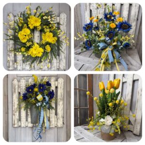 Yellow and Blue Floral Collection
