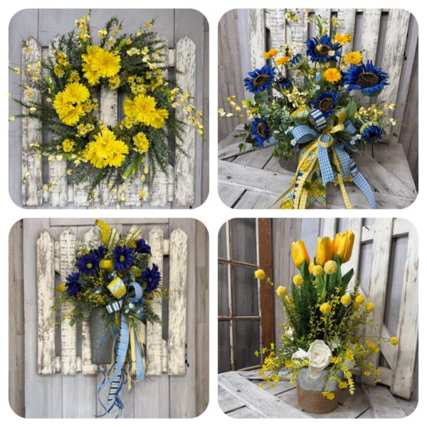 Yellow and Blue Floral Collection