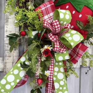Strawberry Fields Wreath Bow