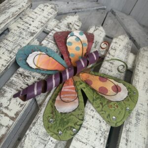 Glitter Polka Dot Metal Butterfly 2070350