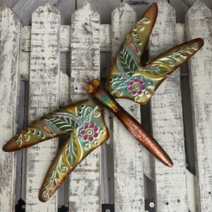 Gold, Green and Teal Dragon Fly 6M275-Gd,Gn,Tl