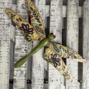 Cream with Flowers Dragon Fly 6M275-Cr.