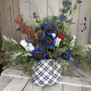Old Glory Floral Arrangement back