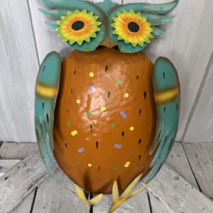 Metal Sunflower Owl P4928