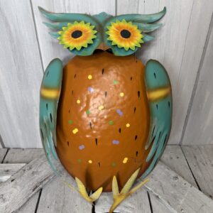 Metal Sunflower Owl P4928