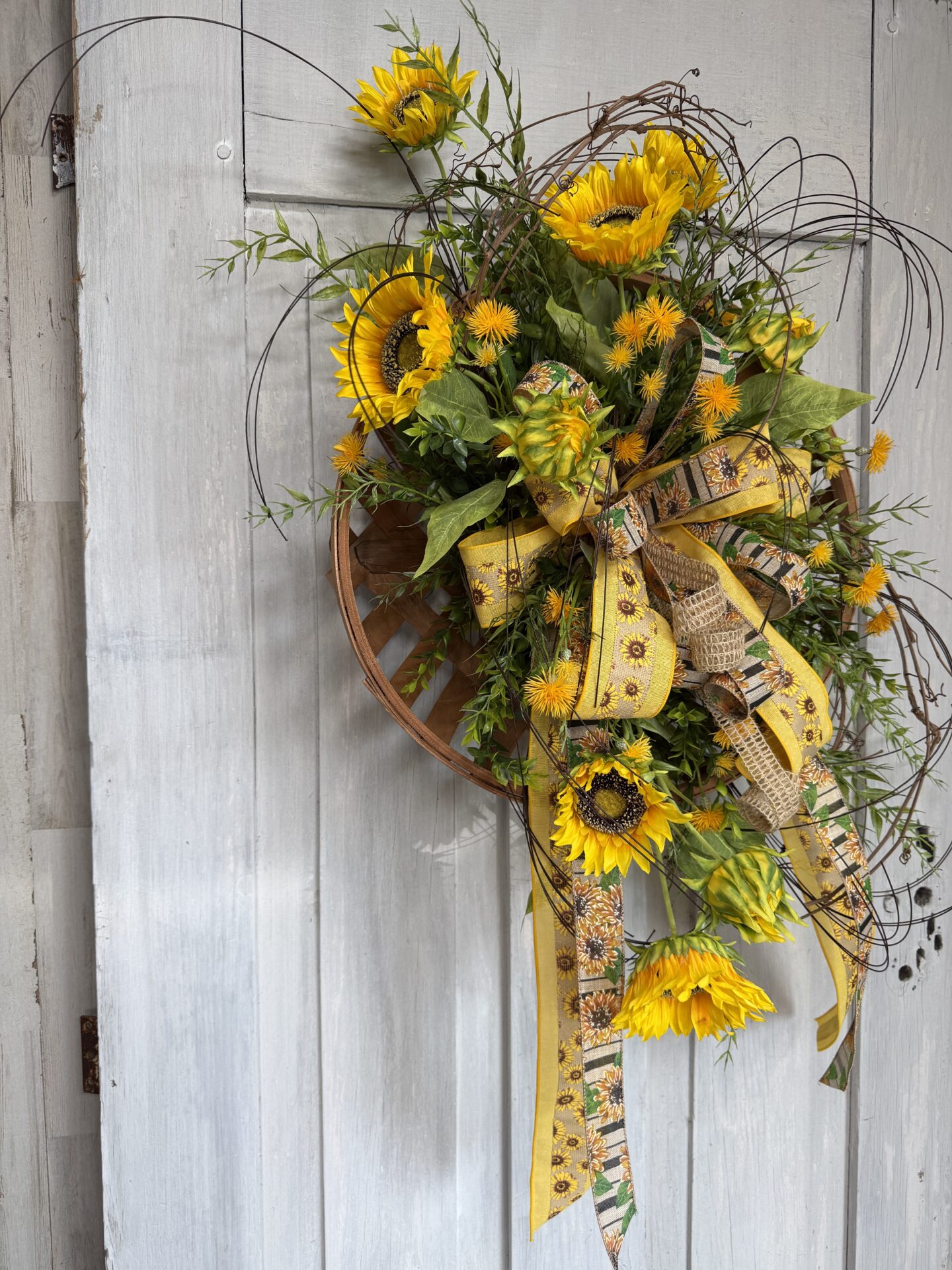 KDS Tutorial Sunflower Door Basket Supply List - Kelea's Florals
