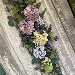 Purple Hydrangea Wreath Swag Kit