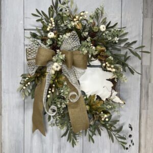 Maple Leaf and Pumpkins Neutrual Autumn Wreath Kit