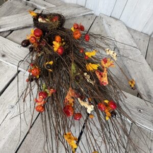 Pumpkin Berry Acron Teardrop Swag 52621TE31 