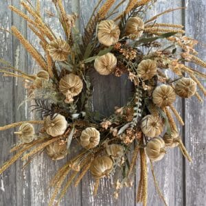 Velvet Pumpkin Harvest Wreath Kit