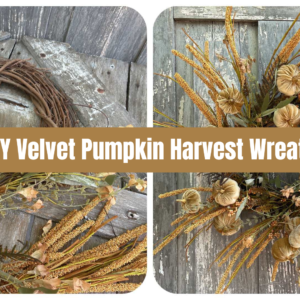 DIY Velvet Pumpkin Harvest Wreath