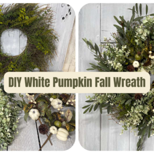 DIY White Pumpkin Fall Wreath