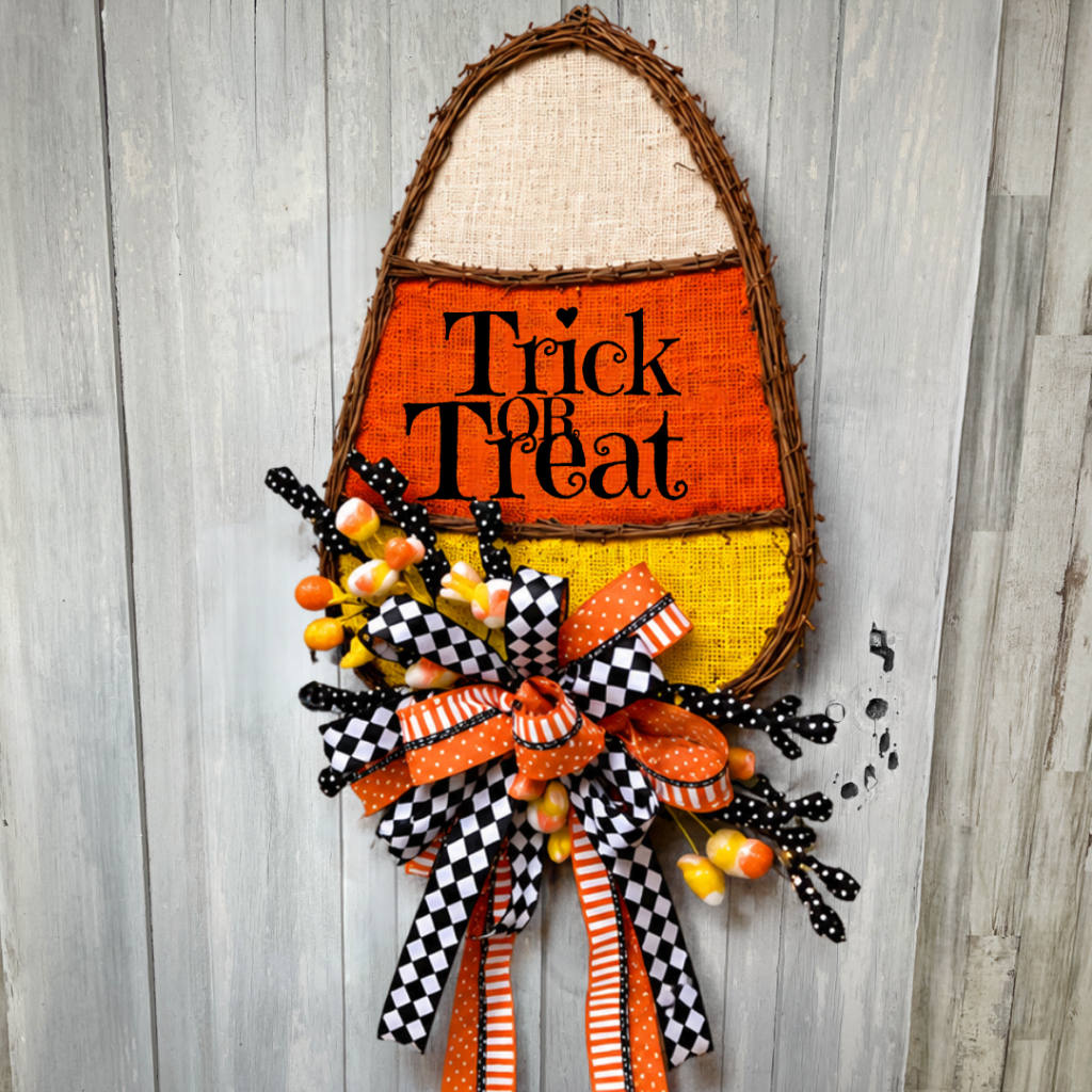 Candy Corn Trick or Treat Door Hanger Kit