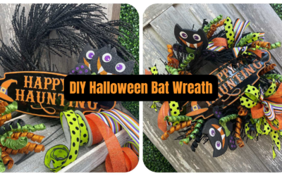 Halloween Bat Wreath | DIY Happy Haunting Front Door Decor