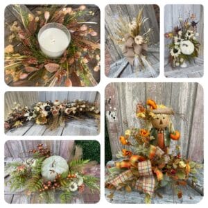 Six DIY fall centerpiece ideas with pumpkins, sunflowers and autumn florals