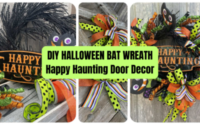 Halloween Bat Wreath | DIY Happy Haunting Front Door Decor