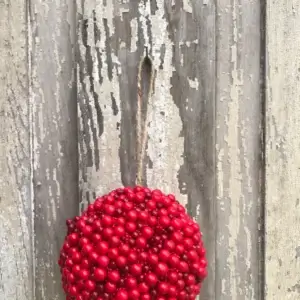 Christmas red berry ball ornament for wreaths and floral designs