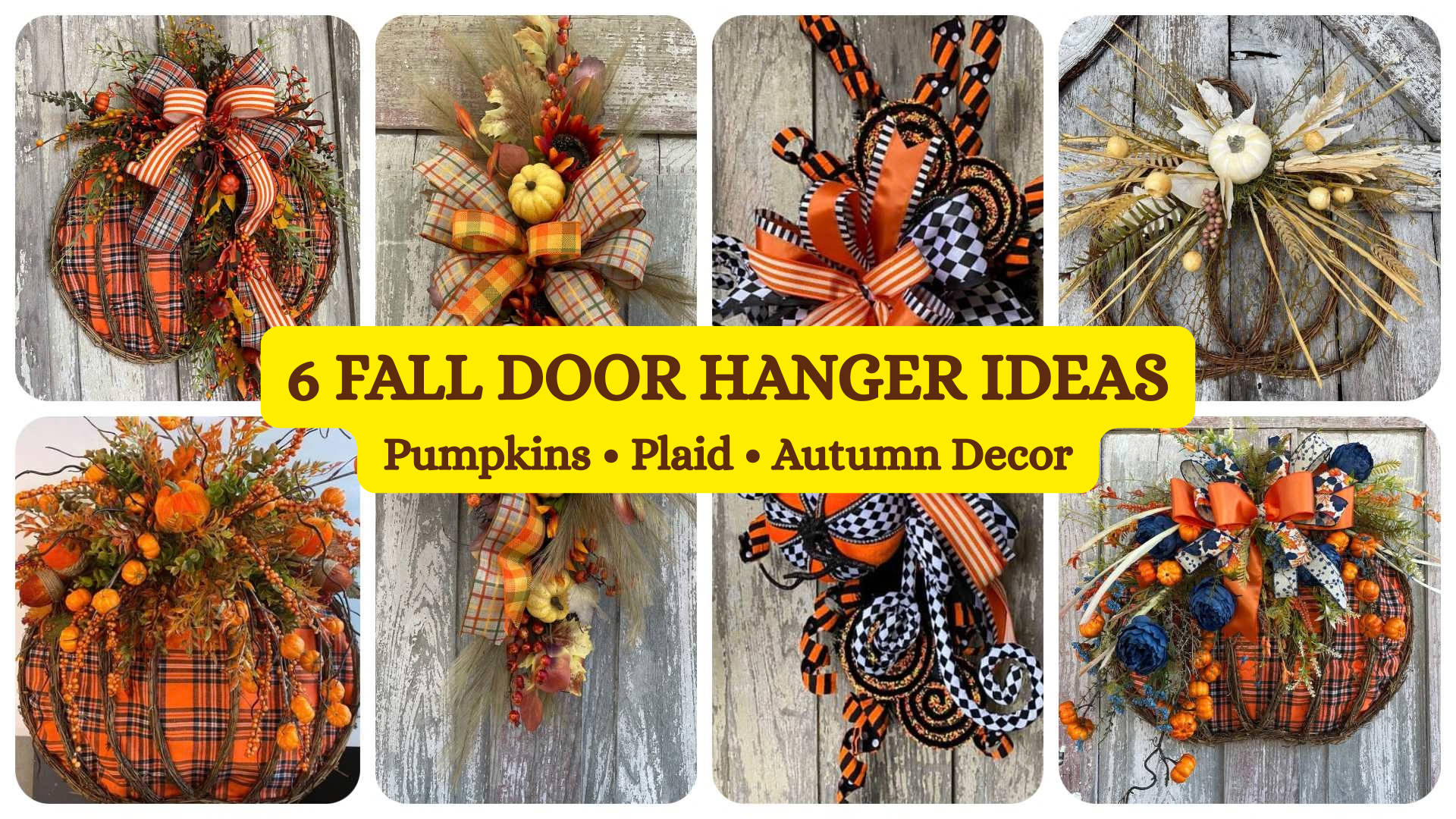 6 FALL DOOR HANGER IDEAS Pumpkins