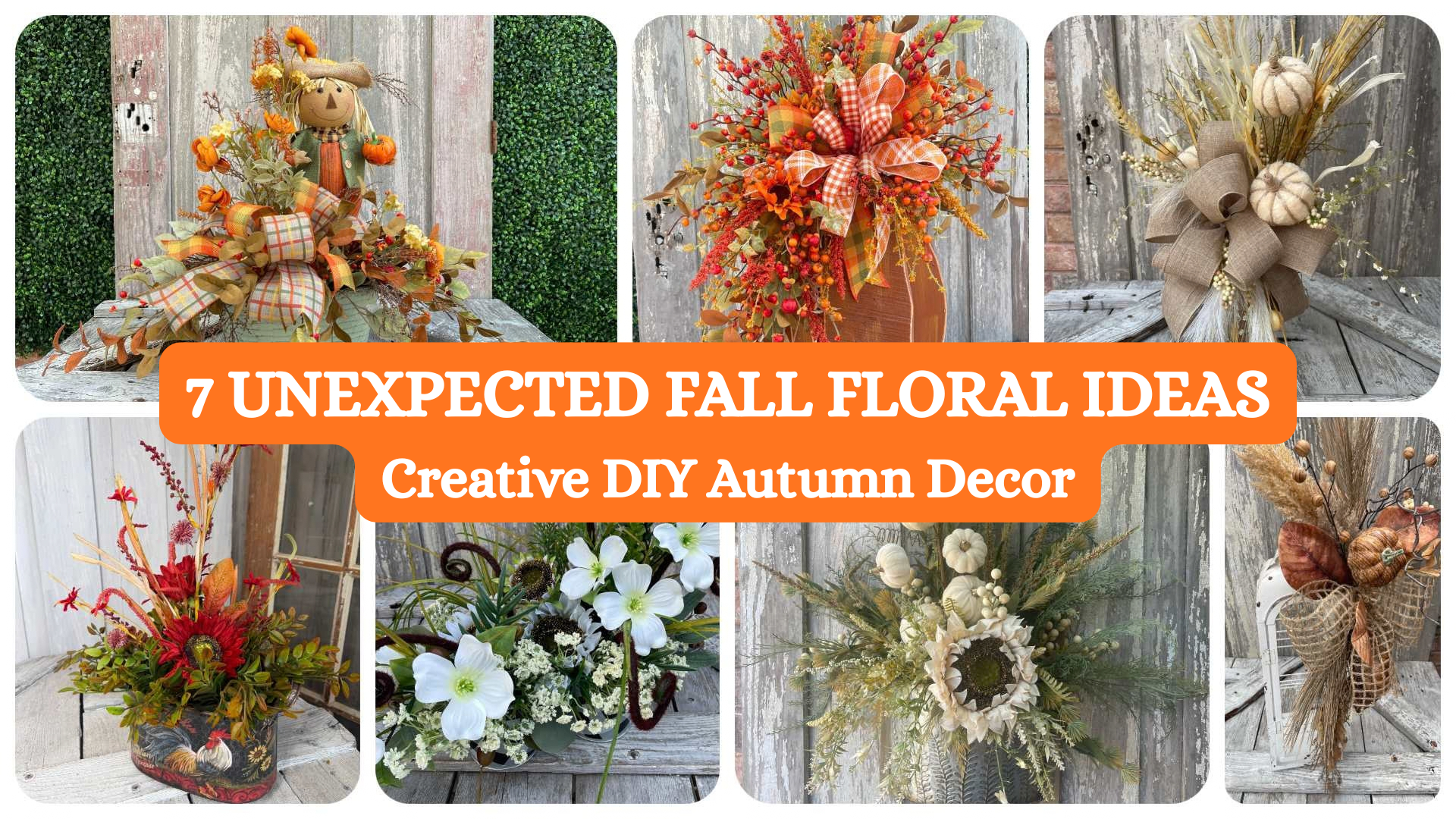 Fall Floral Designs Using Unexpected Bases